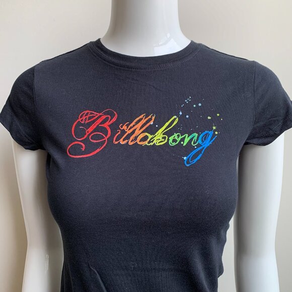 Billabong surf black & rainbow logo t-shirt - Picture 2 of 3